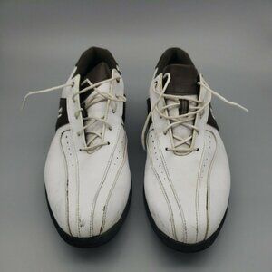 FootJoy GreenJoys Golf Shoes 45311 Soft Spike White Brown Leather Men's 13.5 M